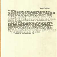 Letter from John M. May to Myrtle Colson (September 27, 1958)