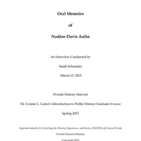 Oral History of Julia Nadine Davis Aulin