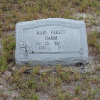 Headstone of Mary Parker Hamm at Viking Cemetery