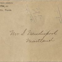 Envelope from G. T. Smith to Isaac Vanderpool