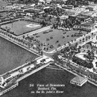 Aerial View of Downtown Sanford on the St. John&#039;s River