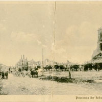 Panorama of Feftung Longwy-Hauf after the World War I Bombings Postcard