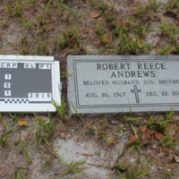 Headstone of Robert Reece Andrews at Viking Cemetery