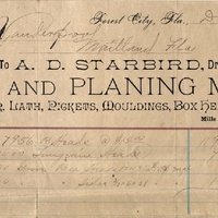 A. D. Starbird Receipt for Isaac Vanderpool (December 12, 1892)