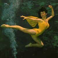 Postcard of Weeki Wachee Springs Mermaid Bonnie Georgiadis Posing Underwater in Costume