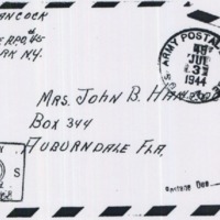 Postcards from Sergeant John B. Hancock to Edna P. Hancock (July 1944)