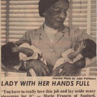 Lady with Her Hands Full