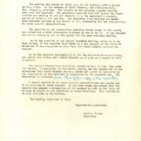 Minutes of Special Meeting, April 21, 1960