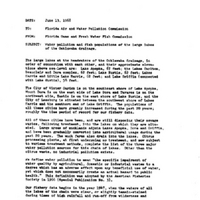 Memorandum from the Florida Game and Fresh Water Fish Commission to the Florida Air and Water Pollution Control Commission (June 13, 1968)