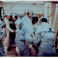 Apollo 11 Crew Entering the Capsule for Testing