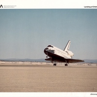 Space Shuttle Atlantis Returning to Earth After Its First Mission
