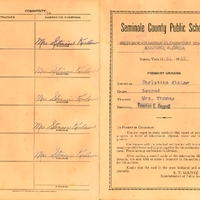 Westside Grammar Elementary School Report Card for Christine Kinlaw, 1961-1962