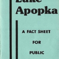 Lake Apopka: A Fact Sheet for Public Meetings
