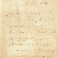 Letter from Edwyn Sandys Dawes to Henry Shelton Sanford (December 28, 1884)