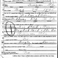 World War I Draft Registration Card for Claude Haskell Maddox