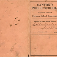 Westside Grammar Elementary School Report Card for Colla Woodcock, 1914-1915