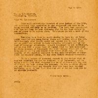 Letter from Joshua Coffin Chase to A. Q. Lancaster (March 31, 1923)