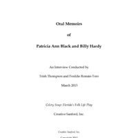 Oral History of Patricia Ann Black and Billy Hardy