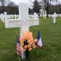 Headstone of Private First Class Solomon Callis Sturdivant at Epinal American Cemetery and Memorial