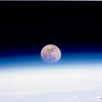 View of the Moon from Earth&#039;s Orbit