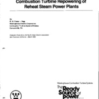 Combustion Turbine Repowering of Reheat Steam Power Plants