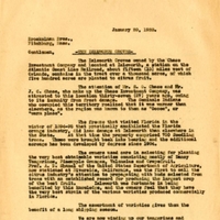 Letter from Joshua Coffin Chase to Brockelman Brothers (January 20, 1928)