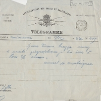 Telegram from the Admiral Louis Raymond de Montaignac de Chauvance to Henry Shelton Sanford (December 15, 1879)