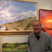 Hal McIntosh at Exhibit at the Truro Public Library