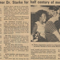 Sanford to Honor Dr. Starke for Half Century of Medical Service