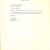 Letter from Lucius A. Bryant, Jr. to George A. Chatelain (October 9, 1954)