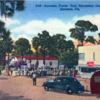 Sarasota Trailer Park Recreation Center Postcard