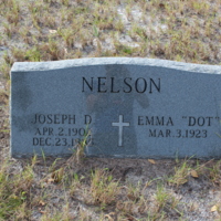 Headstone of Joseph D. Nelson at Viking Cemetery