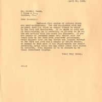 Letter from Joshua Coffin Chase to Randall Chase (April 26, 1928)