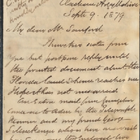 Letter from William MacKinnon to Henry Shelton Sanford (September 9, 1879)