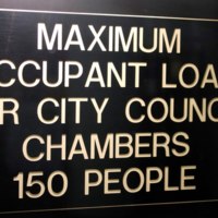 Maximum Occupancy Sign at Orlando City Hall