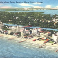 Luxurious Hotels Along Ocean Front at Miami Beach Postcard