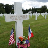 Headstone of Sergeant John F. Aylward, Jr. Headstone at Epinal American Cemetery and Memorial