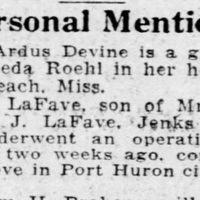 Times Herald, Personal Mention for Bryce A. Lafave.jpg