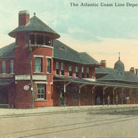 Downtown Orlando Atlantic Coast Line Railroad Station Postcard