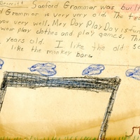 Student Drawing of Sanford Grammar School