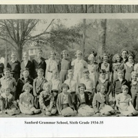 Sixth Grade  Class at Sanford Grammar School, 1934-1935