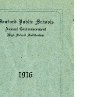 Sanford High School Annual Commencement Program, 1916