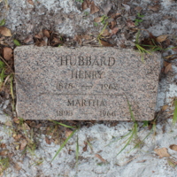 Headstone of Martha Hubbard at Viking Cemetery