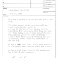 U.S. Postal Service Routing Slip (July 27, 1979)