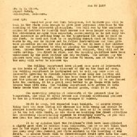 Letter from Joshua Coffin Chase to Sydney Octavius Chase (January 29, 1927)