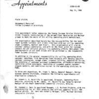 Memorandum from Frank R. Bakos (May 14, 1986)