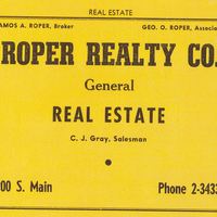 Roper Realty Company Advertisement