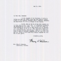 Letter from Henry L. Stimson to Edna P. Hancock (May 25, 1945)