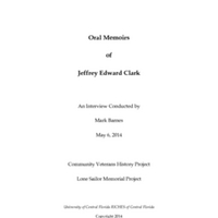 Oral History of Jeffrey Edward Clark