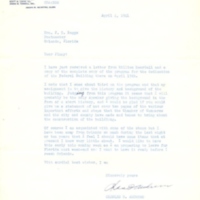Letter from Charles O. Andrews to James D. Beggs, Jr. (April 4, 1941)